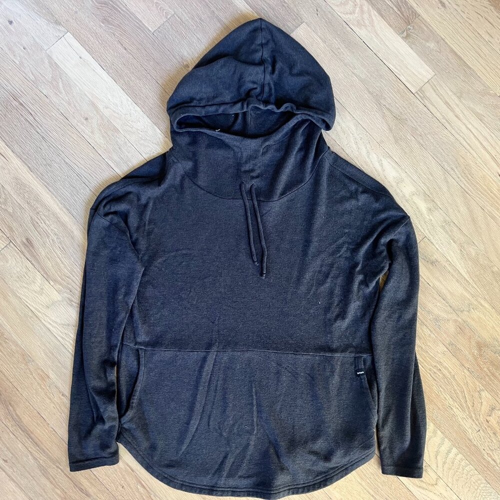 Like New Prana Sweater Hoodie Charcoal Black Womens Sz M
